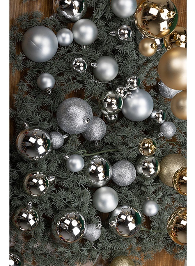 6cm Christmas Ball Ornaments, 24pcs Shatterproof Christmas Tree Hanging Ornaments, Christmas Tree Decorations Balls for Xmas Trees Decor Holiday Party Wedding Silver - Image 1