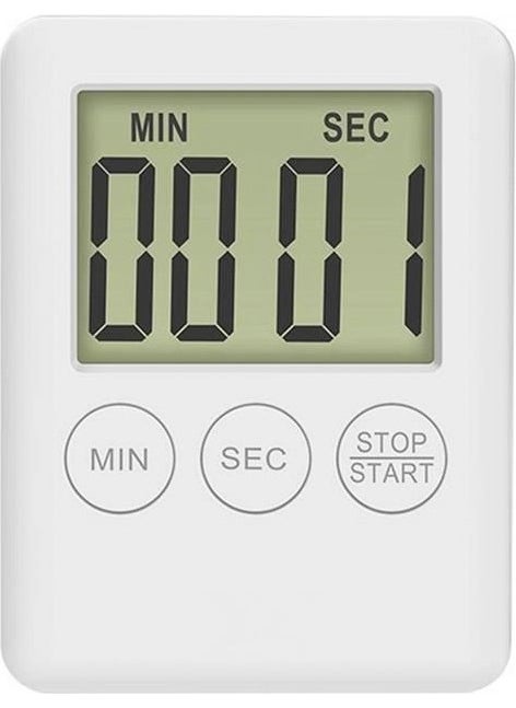 Gaman - Digital Timer Exam Stopwatch Timer Magnetic 99:59 Dan Fall White Countdown - Image 1