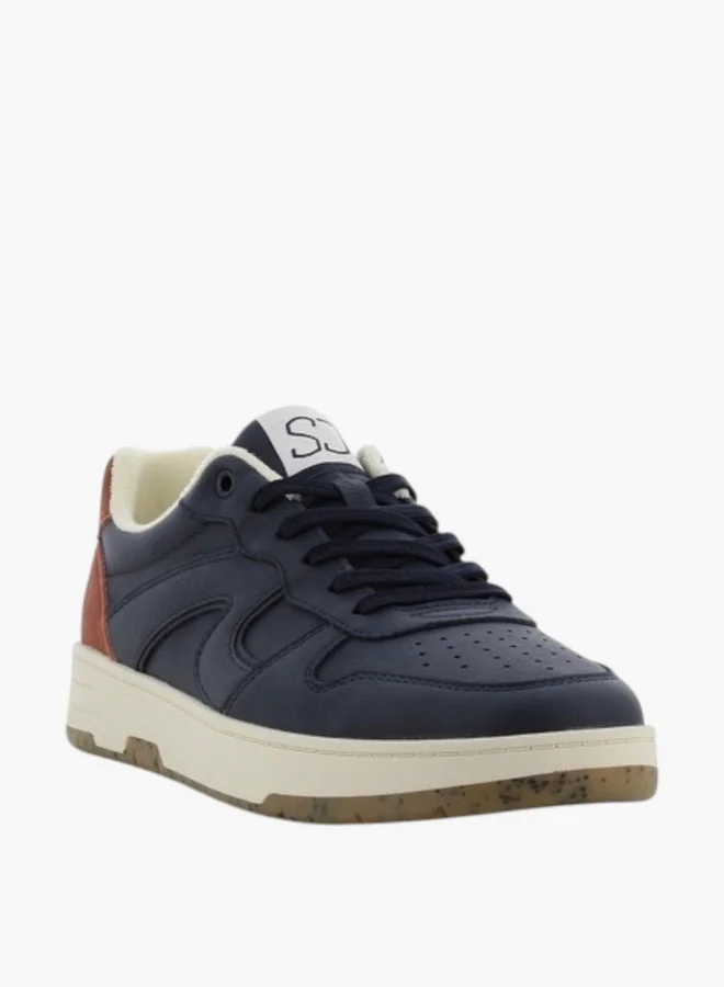 اس جي SJ Men's Panelled Sneakers with Lace-Up Closure - 637592-623