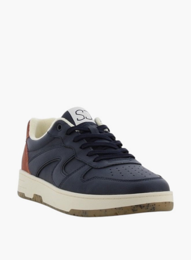 SJ SJ Men's Panelled Sneakers with Lace-Up Closure - 637592-623 - Image 1