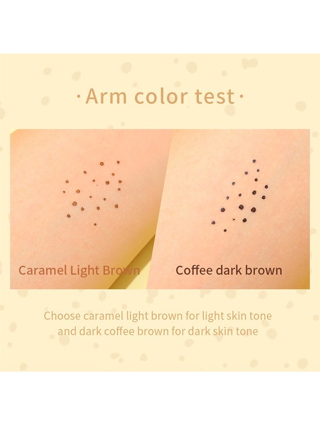 كيو اي سي قلم النمش المحاكاة - قلم مكياج النمش المزيف للوجه السائل لإنشاء مكياج النمش الطبيعي وجمال النمش ، النمش المزيف مقاوم للماء لمكياج نابض بالحياة ، # 01 كراميل بني فاتح - Image 4