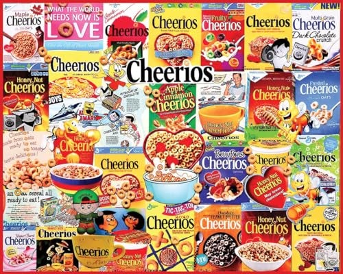 White Mountain Cherrios 1000 Piece Jigsaw Puzzle for Adults Children Grandparents - Image 1