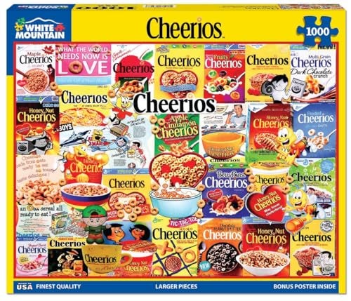White Mountain Cherrios 1000 Piece Jigsaw Puzzle for Adults Children Grandparents - Image 5