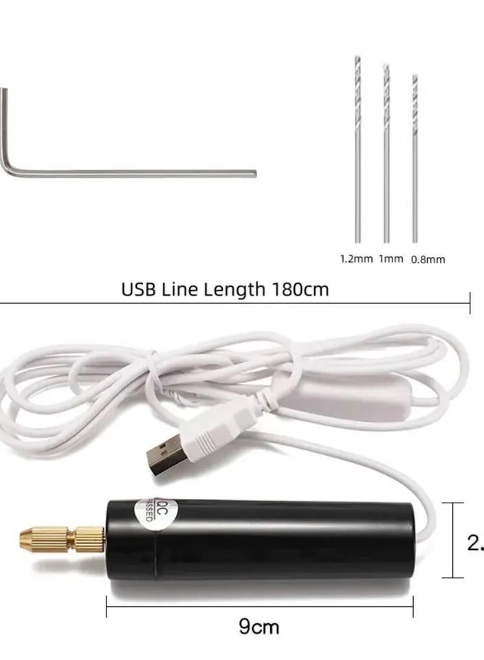 Mini Electric Drill Bit USB Electric Charging Useful for any boxy jewelry wood and handicrafts Held like a pen - Image 4