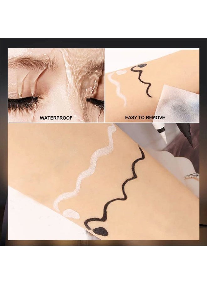 YEPYEPGO 2PCS Waterproof Liquid Eyeliner, White and Black Eyeliner Set, Quick Drying Long-lasting Eye Liner for Makeup, Cruelty-Free Eyeliner Liquid Set Smudge Proof Easy To Use  - Image 5