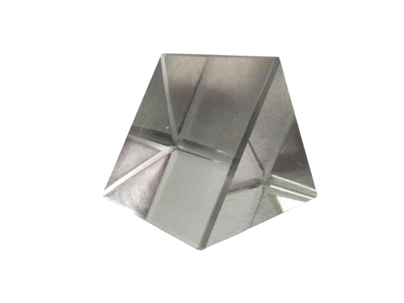 AI -Glass Prisms 50mm Equilateral, Optical Glass, Triangular Prism for Teaching Light Spectrum Physics Lab/Glass Prism/Prism for Physics Experiments/for Students/Pack of 1 - Image 1