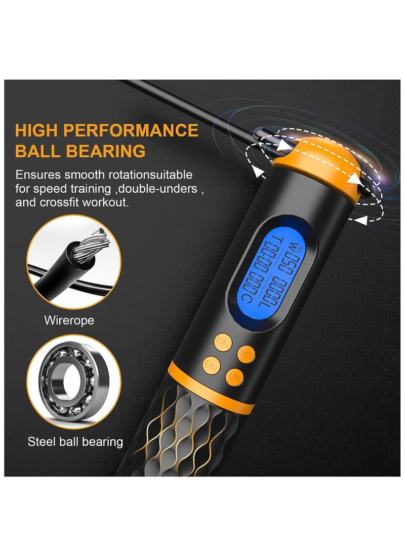 Anmi Smart Skipping Rope , Weight/Lap/Time/Calorie Record, Cordless for Adult Kid Fitness Exercise Training  - Image 2