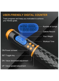 Anmi Smart Skipping Rope , Weight/Lap/Time/Calorie Record, Cordless for Adult Kid Fitness Exercise Training  - Image 3
