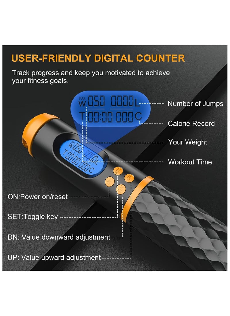 Anmi Smart Skipping Rope , Weight/Lap/Time/Calorie Record, Cordless for Adult Kid Fitness Exercise Training  - Image 3