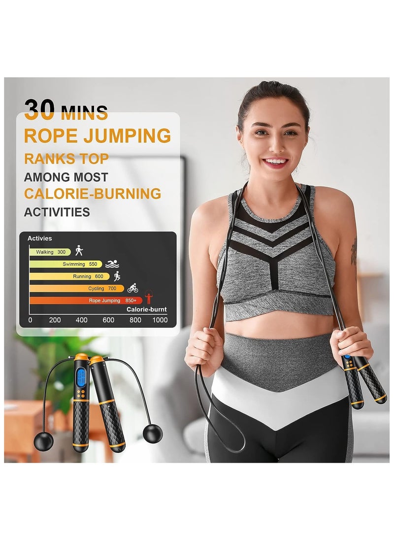 Anmi - Smart Skipping Rope , Weight/Lap/Time/Calorie Record, Cordless for Adult Kid Fitness Exercise Training - Image 1