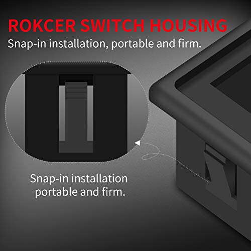 DaierTek 1-Slot Rocker Switch Panel Housing Holder Black Plastic Single Mount Marine Toggle Switch Mounting Panel for Vehicles Automotive Car 4X4 SUV ATV UTV Marine Boat -2Pack - Image 4