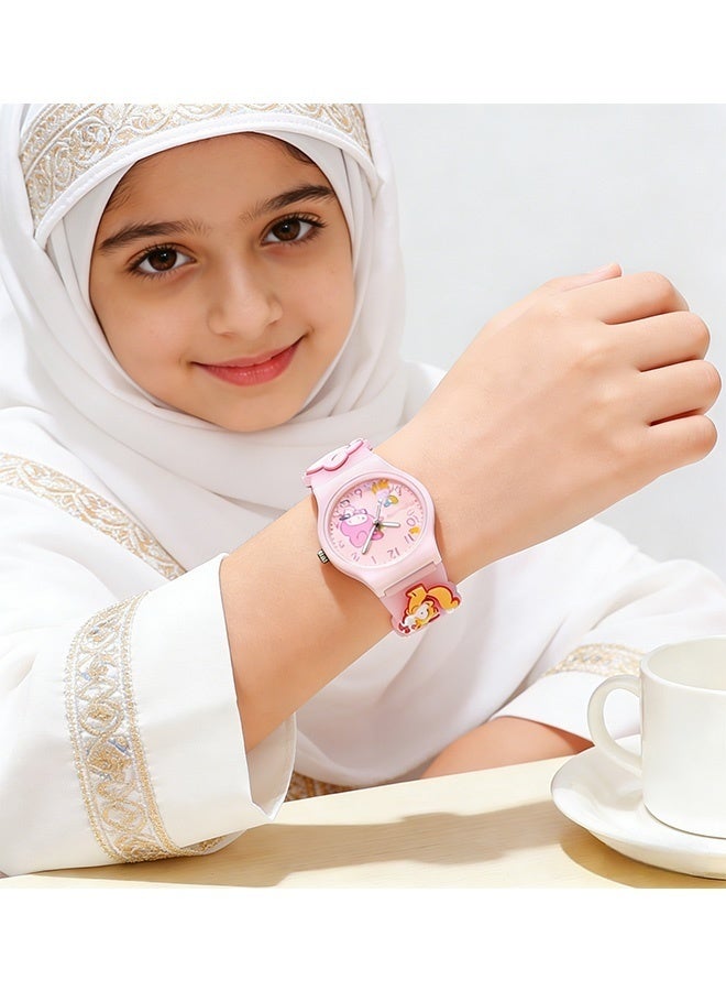 Sanrio 2 Pcs Cute Sanrio Kuromi My Melody Kids Analog Watch Set 3D Cartoon Silicone Strap Easy to Read Time Teaching Watch for Girls Daily Wear School Playdates Birthday Eid Gift Party Favor Favors - Image 4