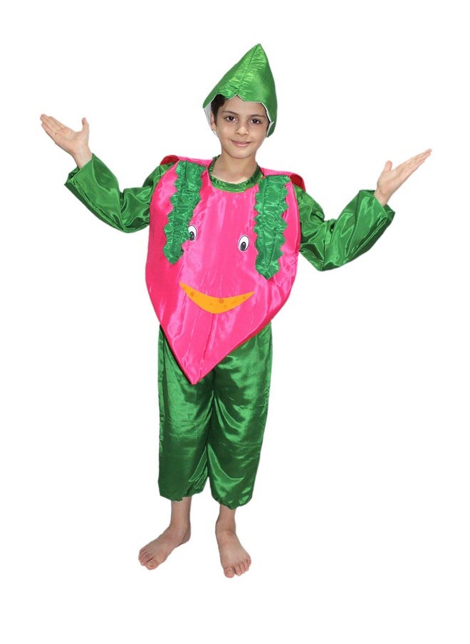 Kaku Fancy Dresses - Kaku Fancy Dresses Polyester Onion Vegetables Costume -Magenta & Green, 3-4 Years, for Boys & Girls - Image 1