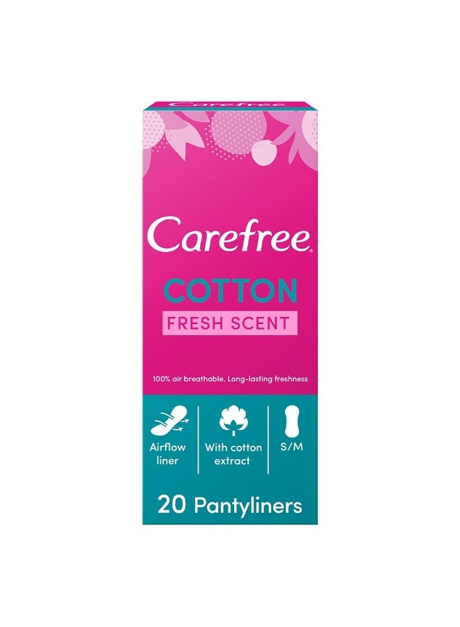 Carefree Cotton Fresh Scent Panty Liners, Pack Of 20's - Image 3