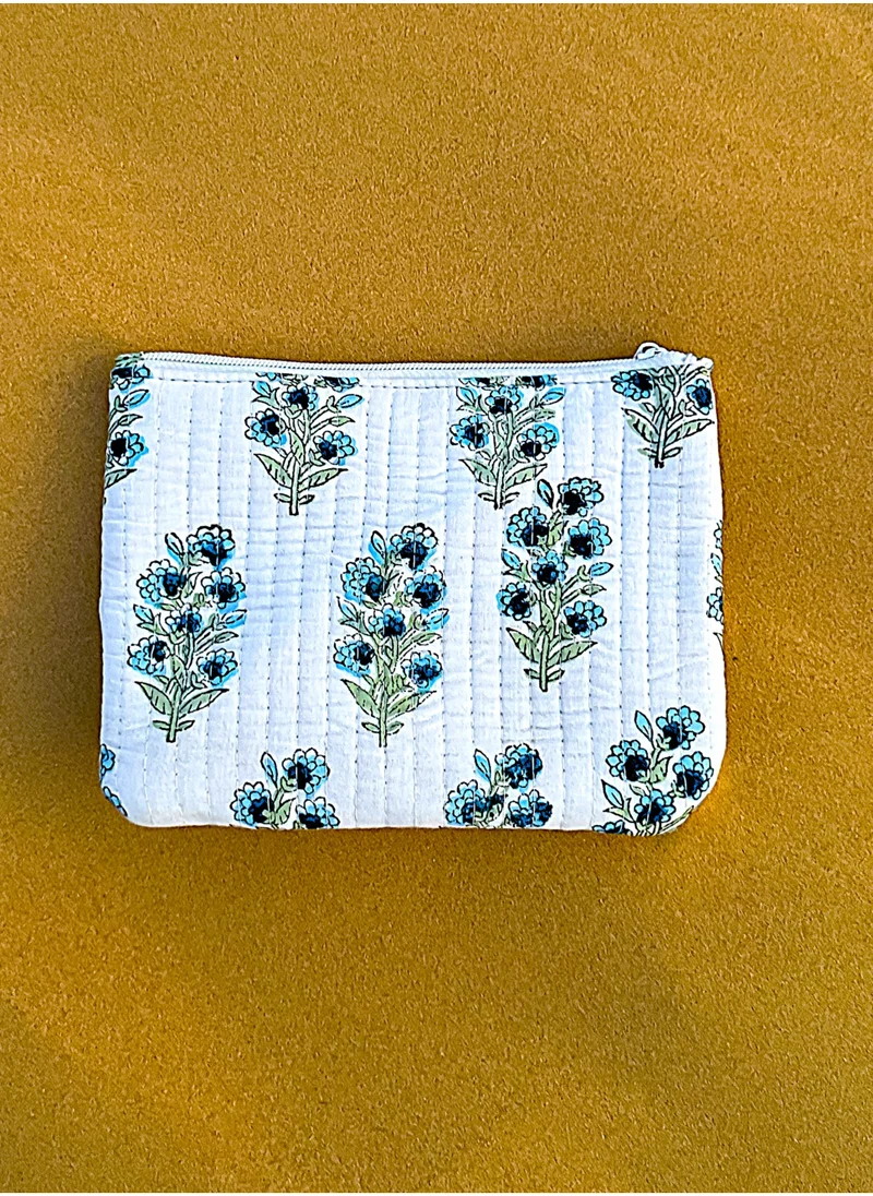 تحفة لوكس TohfaLuxe Sora Handmade Block Printed Flat Pouch