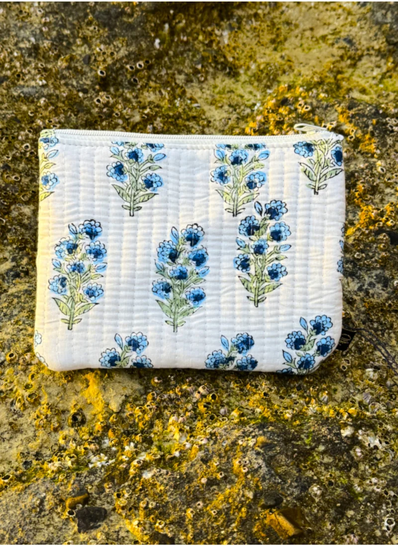 تحفة لوكس TohfaLuxe Sora Handmade Block Printed Flat Pouch