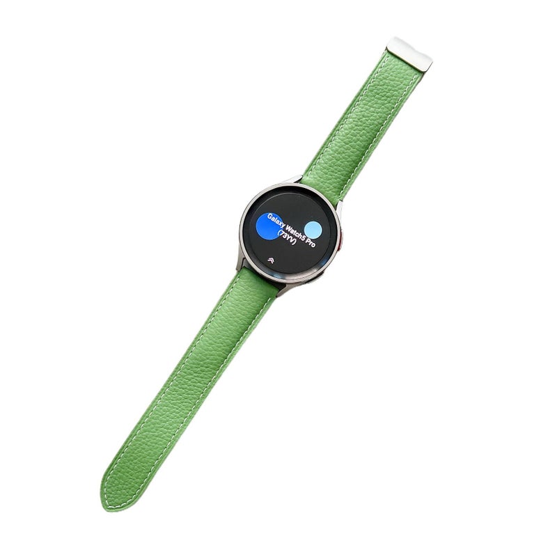 منتج لـ الاستخدام باللون أخضر Samsung Galaxy Watch Leather Smartwatch اليومي للساعة الذكية واستبدال السوار والرياضة وتغيير الإطلالة - Image 1