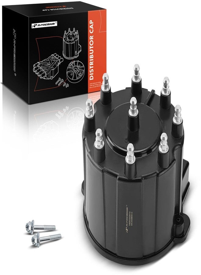 A-Premium Ignition Distributor Cap & Rotor Compatible with GMC, Chevy & Cadillac Vehicles - V8 Engine - C/K Pickup, Express, Suburban 1500 2500 3500, Yukou, Brougham, Firebird, Blazer - 1987-1995 - Image 1