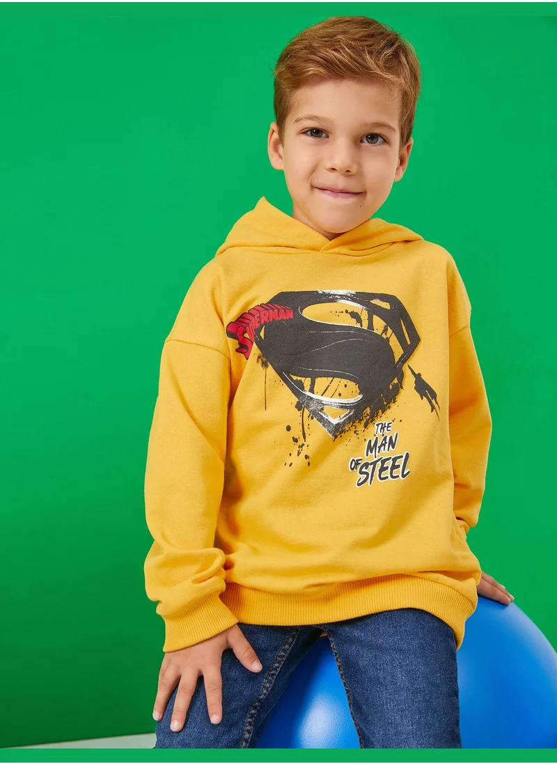 KOTON Superman Printed Hoodie Licensed