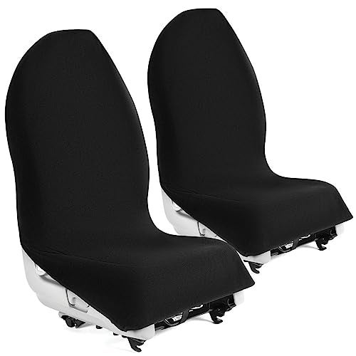 lebogner Car Seat Towel Cover for Post Gym Workout, Running, Swimming, and Hiking, 2 Pack Universal Fit Anti-Slip Waterproof Sweating Bucket Seat Protector for Cars, SUVs and Trucks, Black - Image 1