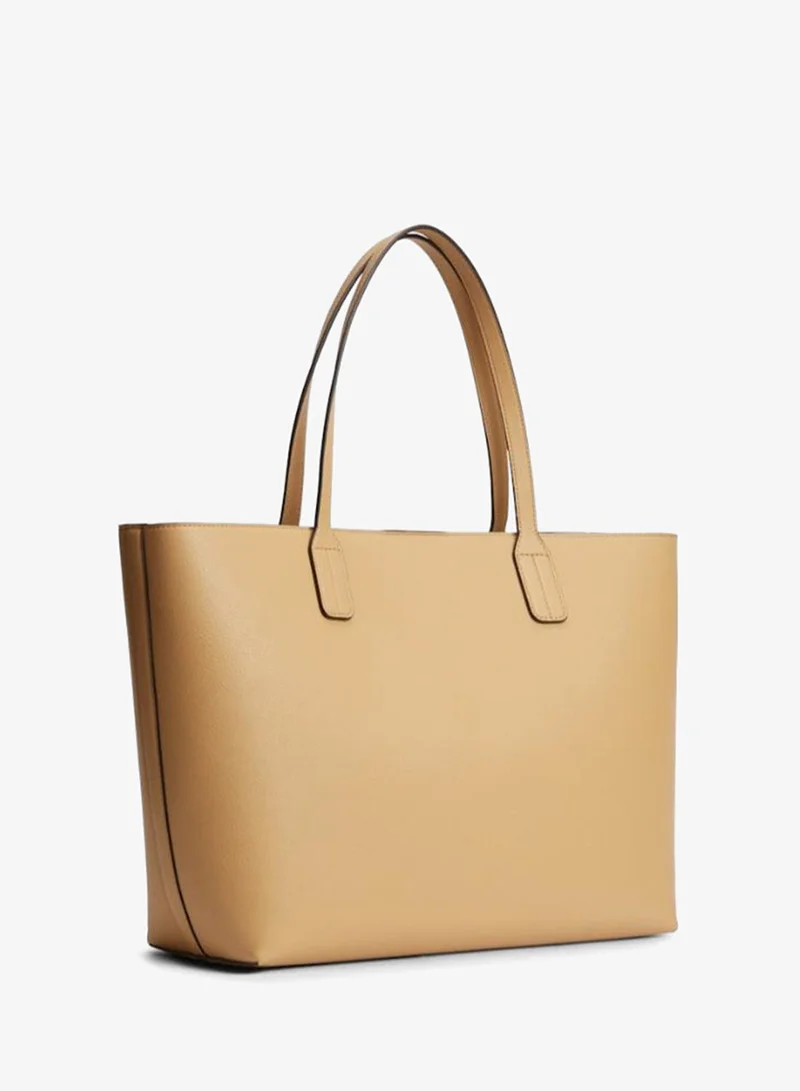 Tommy Hilfiger Classic Khaki Icon Monogram Tote Bag for Women | Best Price UAE