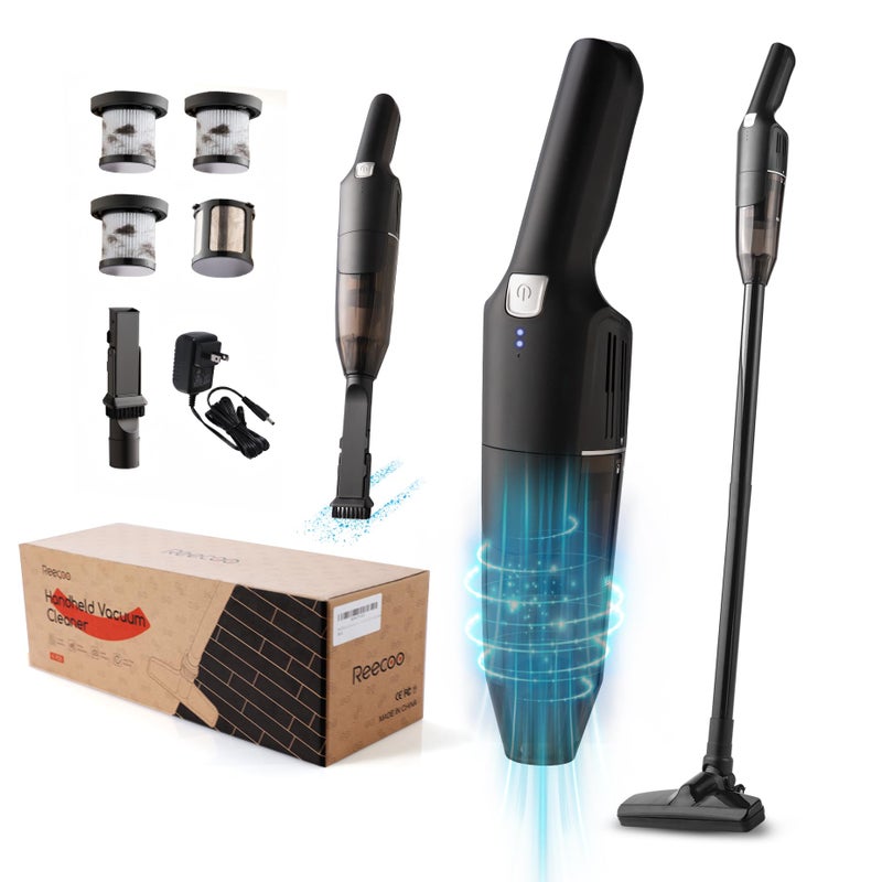 REECOO Cordless StickHandheld Vacuum Cleaner 1017Kpa 2Level Powerful SuctionFast ChargingUse Durable Latest Household Vacuum Cleaners for Cleaning FlooringCarpetsCar SeatSofas Hair and Dust
