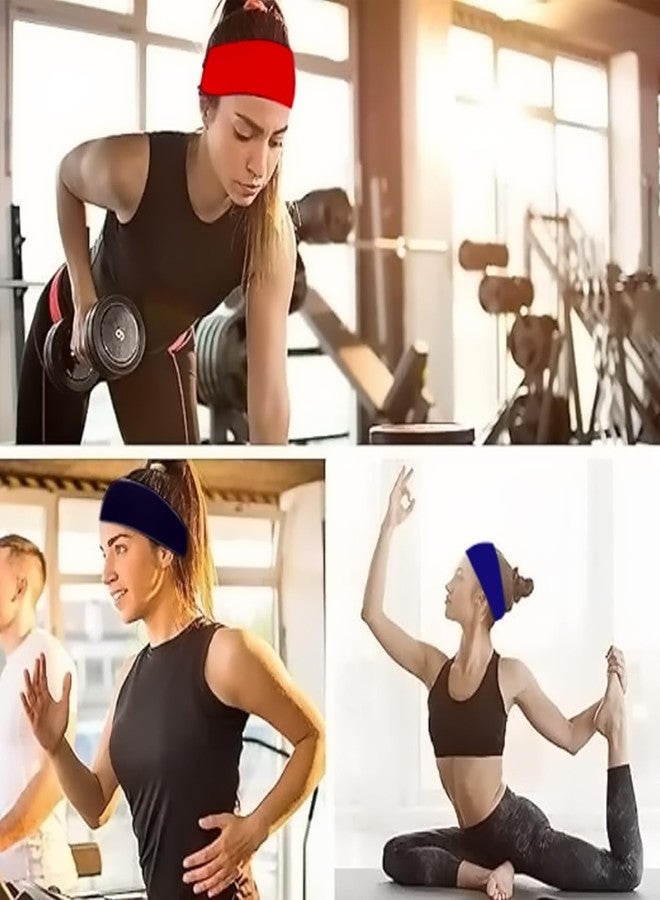 Fully Colourful Elastic Sports Headband for Men and Women (Multicolor, 15 Gram) -Set of 6 Pcs - Image 3