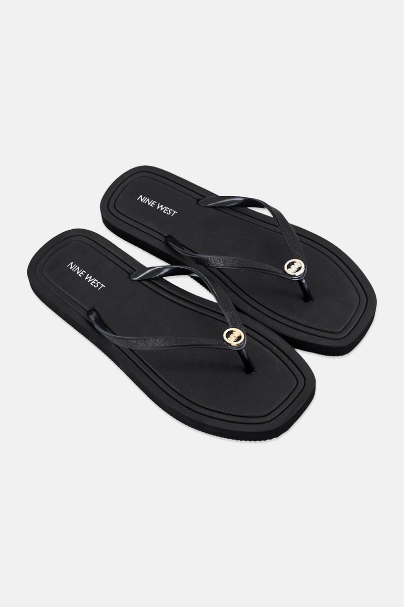 NINE WEST نعال نسائية أولارا2FX، أسود - Image 2