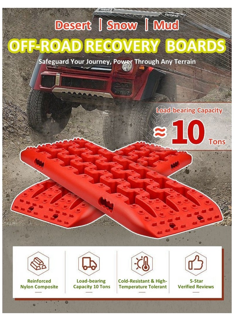 Soofam 2PCS Off-Road Recovery Boards, Off-Road Traction Boards, Recovery Tracks Mat, Tire Traction Pads Tire Ladder for 4WD Jeep Truck, Mud, Snow, Sand  - Image 2