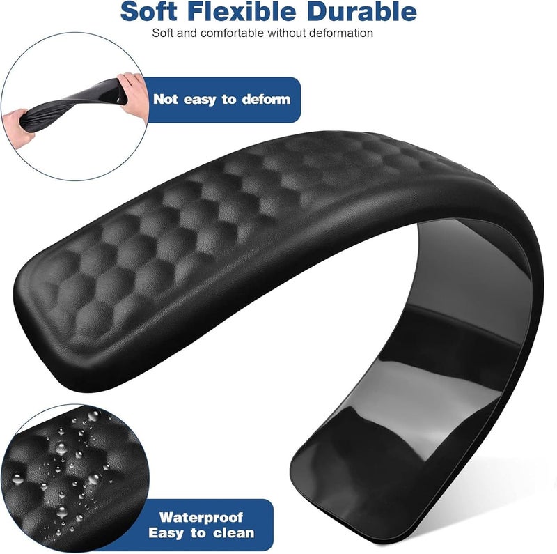 لينجي مسند معصم لوحة المفاتيح، مجموعة وسادة مسند المعصم، وسادة معصم من إسفنج الذاكرة، وسادة ماوس ومسند معصم لوحة المفاتيح مع قاعدة من البولي يوريثان غير قابلة للانزلاق، للكمبيوتر والكمبيوتر المحمول والعمل المكتبي وألعاب الكمبيوتر الشخصي وتخفيف آلام المعصم. - Image 3