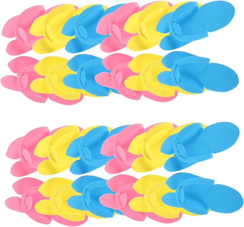 48pairs Disposable Slippers for Pedicure Guests Eva -flops for Salon and Home Use Comfortable Spa Slippers Practical Footwear for Beach Parties and Travel - Image 1