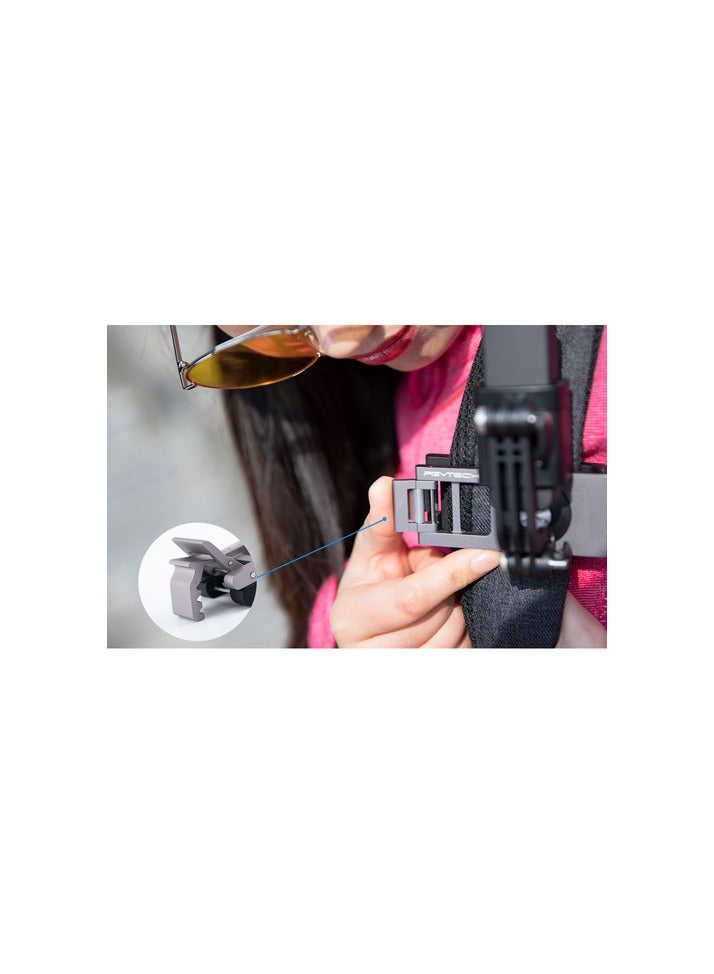 PGYTECH Osmo Pocket & Action Camera Backpack Strap Clip  - Image 4