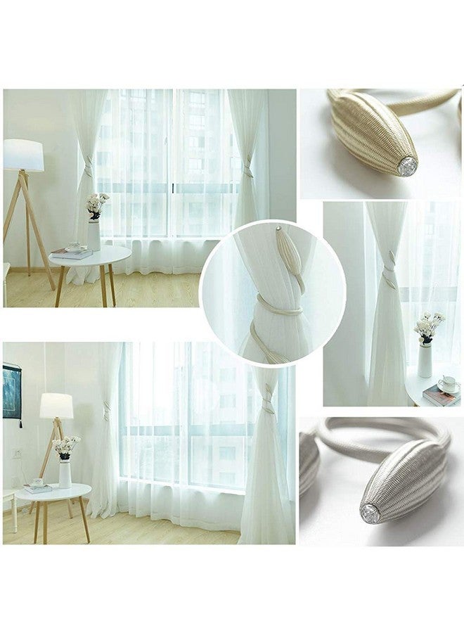 Home-Cloud Home Cloud Curtain Holder Tieback/Alloy Curtain Tieback/Drape Tie Backs, Decorative Unique Design 2 Pcs(Light )(Foldable;Light Weight) - Image 2