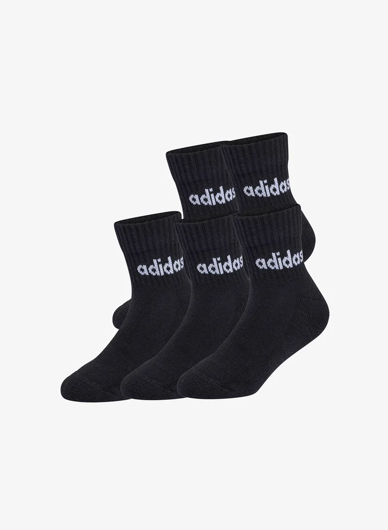 اديداس Kids 5 Pack Linear Ankle Socks