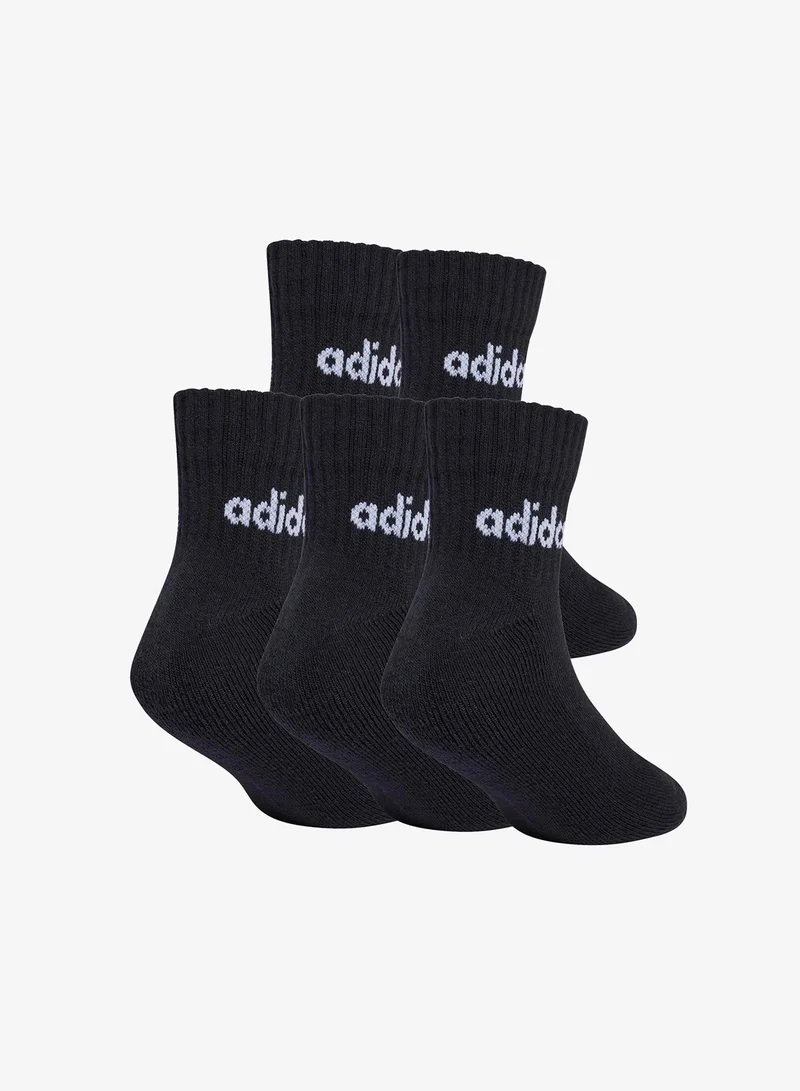 اديداس Kids 5 Pack Linear Ankle Socks