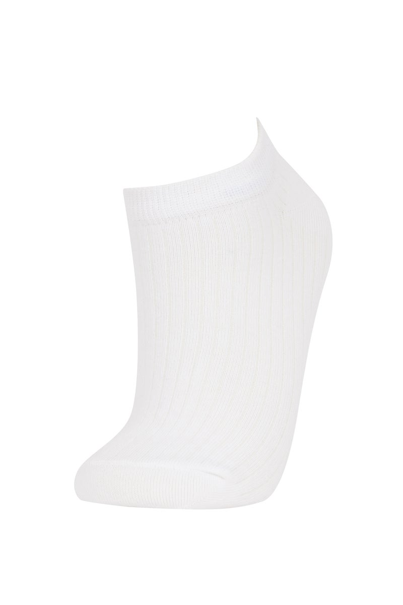 DeFacto White Woman Women 3 Pack Cotton Booties Socks Casual - Image 2