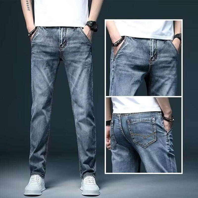 Unisex Classic Denim Jeans Loose Fit Daily Outdoor Wear - Image 1