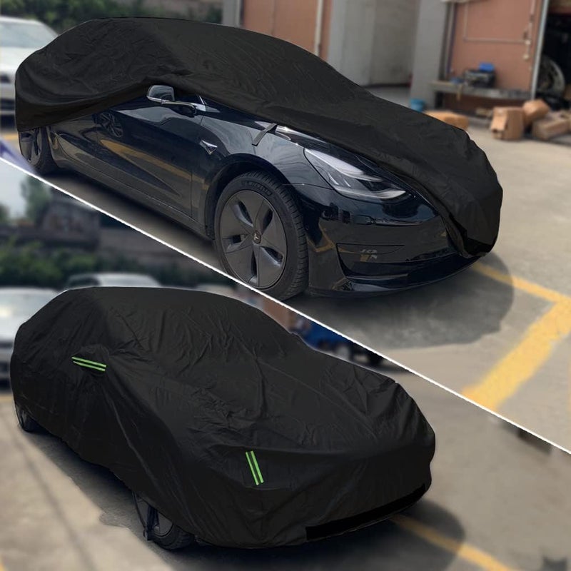 ROCCS Tesla Model 3 Car Cover - All Weather UV Protection, Waterproof with Zipper Charging Port (2017-2023) - Image 3