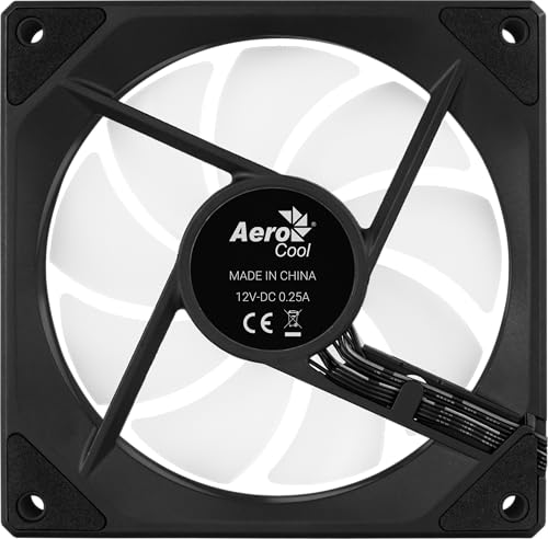 AeroCool Phantom M-3 Infinity Mirror ARGB Fan for PC Case, 120mm, PWM 500-1800 RPM, Hydraulic Bearing, Eight Shock-Absorbing Pads, Liquid and Air Cooler, Black - Image 3