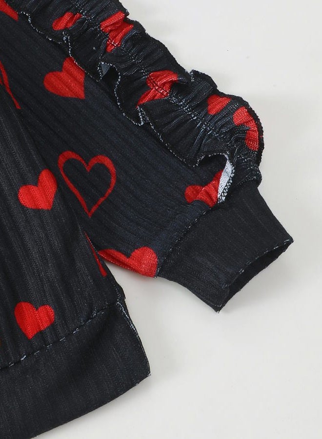 SODLON Baby Toddler Girl Clothes Outfits Kids Sweatshirt Jeans Set Denim Pants Little Girls Clothes Toddler Outfit for Girls, Black Cat, 2-3 Years - Image 5