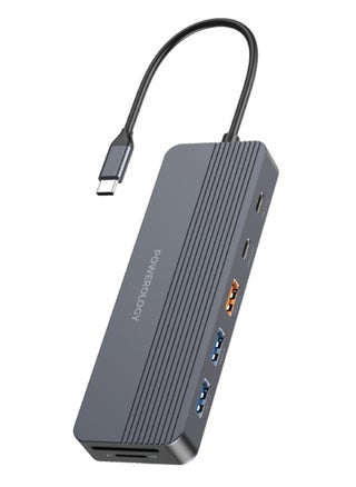 Grey -  12-in-1 USB-C Hub PD 100W
