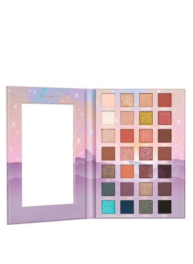 Pacifica Beauty, Animal Magic Eye Shadow Palette, 28 Eyeshadow Shades, Mineral Eyeshadow, Matte, Shimmer and Glitter Mica Shades, Vitamin E, Made from 100% Recyclable Paper, Vegan and Cruelty Free - Image 1