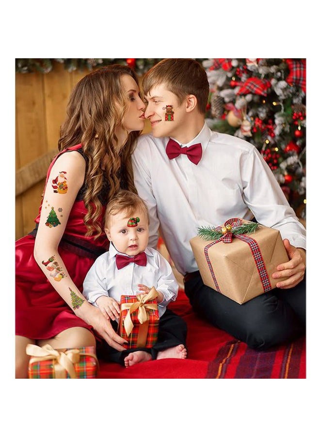 Hohamn Glitter Christmas Temporary Tattoos for Kids, 12 Sheets Glitter Christmas Holiday Tattoos for Boys Girls Xmas Party Gifts Crafts Decoration - Image 5