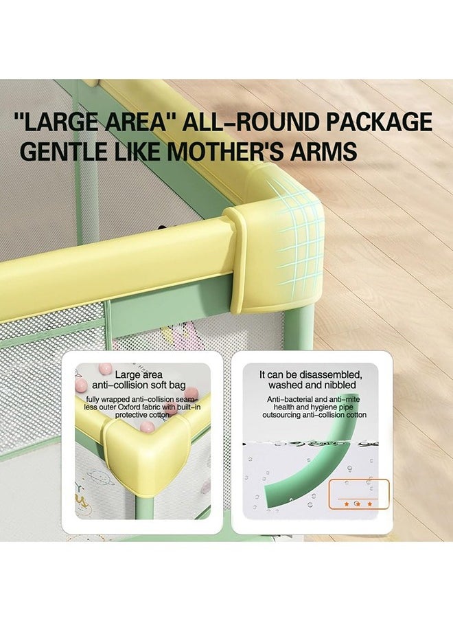 0TO1 TECH Extra Large Play Yard With Gate Sturdy Safety Baby Playpen, 200 X 180 CM  - Image 5