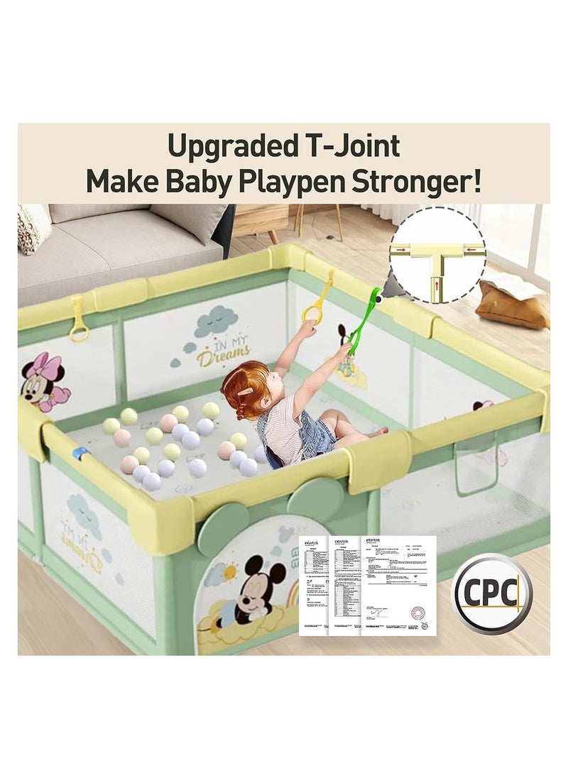 0TO1 TECH Extra Large Play Yard With Gate Sturdy Safety Baby Playpen, 200 X 180 CM  - Image 2