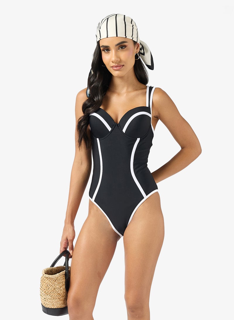 ELLA Swimsuit With Contrast Trim - Image 1