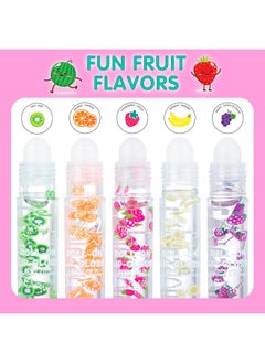 Expressions Expressions 10pc Roll On Lip Gloss Set with Carrying Case, 10-Pack Glossy Lip Makeup - Assorted Fruity Flavors, Non Toxic, Kid Friendly, Party Gift, Best Friends  - Image 3