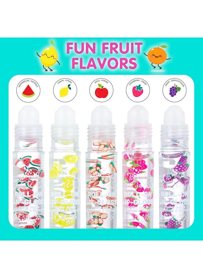 Expressions Expressions 10pc Roll On Lip Gloss Set with Carrying Case, 10-Pack Glossy Lip Makeup - Assorted Fruity Flavors, Non Toxic, Kid Friendly, Party Gift, Best Friends  - Image 4
