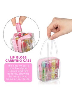 Expressions Expressions 10pc Roll On Lip Gloss Set with Carrying Case, 10-Pack Glossy Lip Makeup - Assorted Fruity Flavors, Non Toxic, Kid Friendly, Party Gift, Best Friends  - Image 5