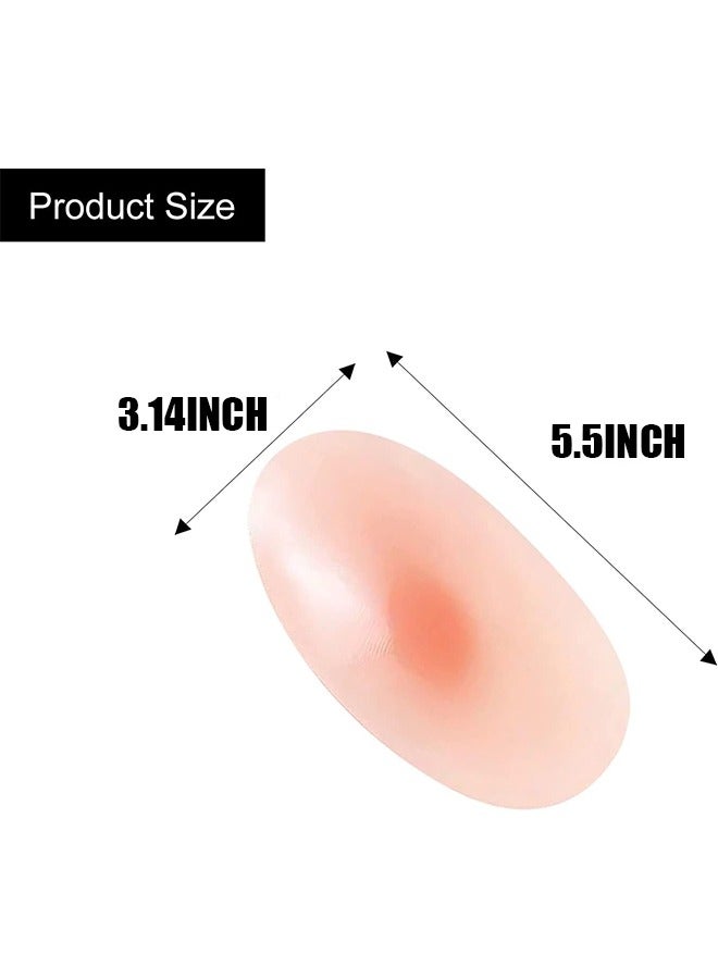 زوجان من وسادات الكتف المصنوعة من السيليكون الناعم غير القابل للانزلاق، وسادات دعامة غير مرئية ذاتية اللصق، معززة لعرض الجمال بزاوية قائمة للنساء والرجال (شفاف + لون) - Image 2